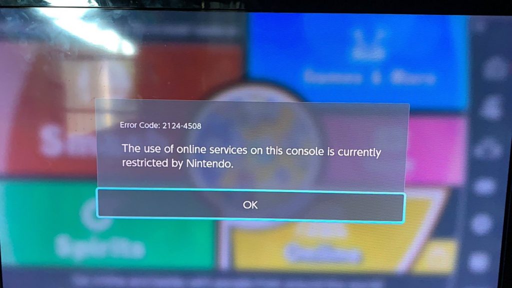 Error Code 2124 4508 Solution For Nintendo Switch Restricted Online Ban Mashew Com