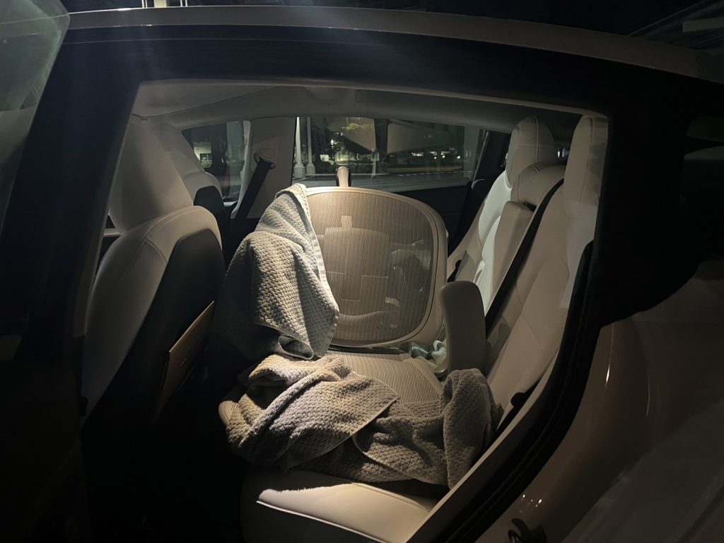 Aeron Chair Size B inside Tesla